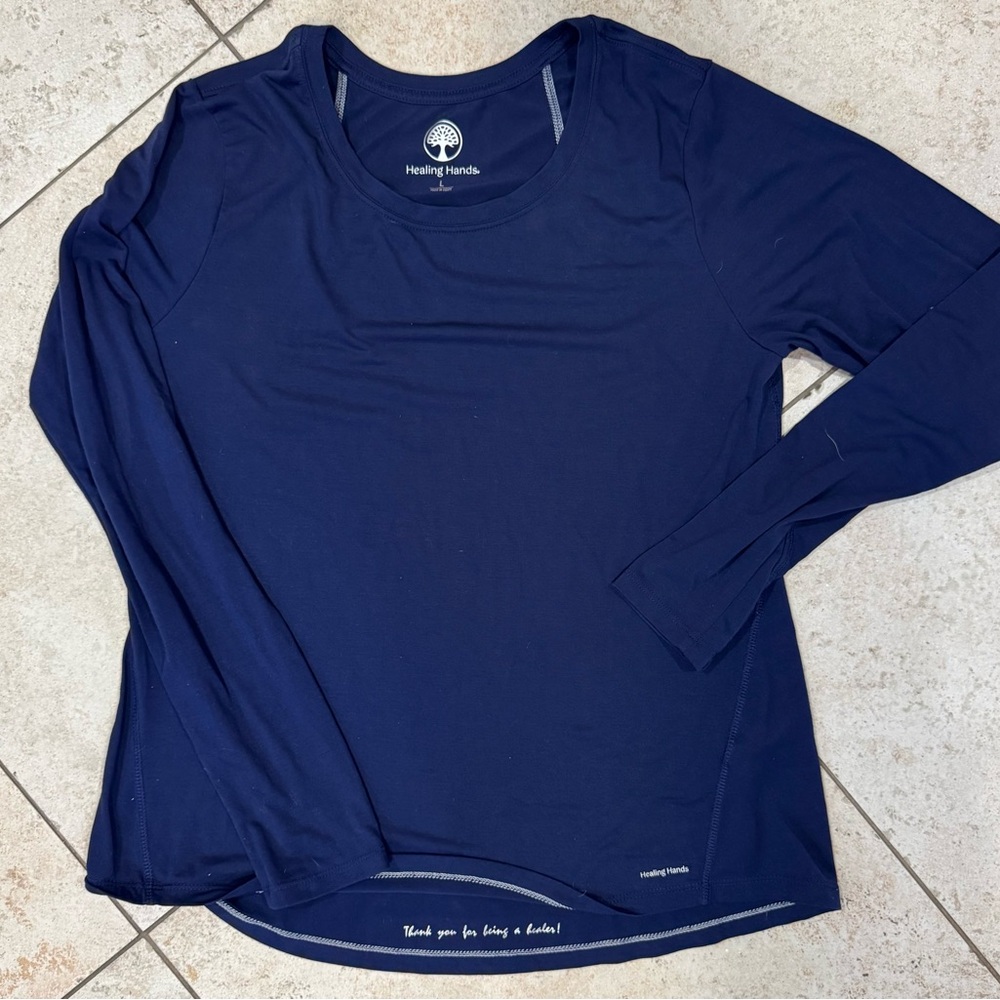 Navy Blue Underscrub Shirts - Picture 2 of 9